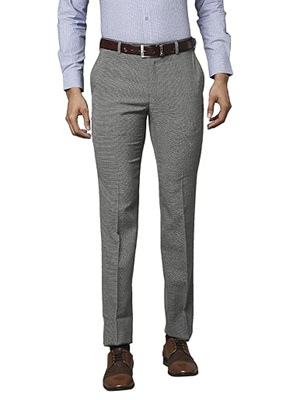 Raymond Men's Structure Pattern Slim Fit Trouser